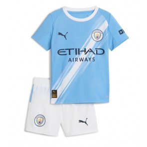 Manchester City Primera Equipación Niños 2025-26 Manga Corta (+ Pantalones cortos)
